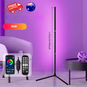 165CM RGB LED Corner Floor Lamp Light Stand Gaming Room Decor APP+Remote Control - Picture 1 of 10