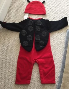 Baby Gap 6-12 Mo Halloween Sleeper And Cap- Lady bug - Picture 1 of 5