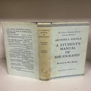 Esdaile's Manual of Bibliography, revised edition by Roy Stokes, The Library C11 - Imagen 1 de 4