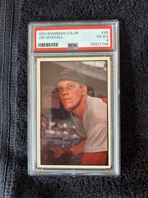 1953 Bowman #90 Joe Nuxhall Cincinnati Reds PSA4 ОЧЕНЬ ХОРОШЕЕ СОСТОЯНИЕ/В ОТЛИЧНОМ СОСТОЯНИИ БЕСПЛАТНАЯ ДОСТАВКА - Изображение 1 из 2