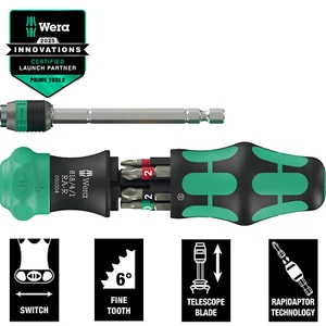 Wera Kraftform Kompakt 20 RA-R Ratchet Screwdriver Set 6 Piece - 051513 - Picture 1 of 18