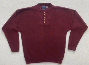 Vintage Old Glory Sweater Mens XL Pullover Maroon 100%cotton - Picture 1 of 5