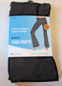 Pantalón de yoga Trueactivewear Bootcut para mujer talla grande color negro NUEVO - Imagen 1 de 1