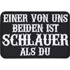 Heavy Metal Aufnäher Einer von uns ist schlauer als du! Biker Patch 75x50mm - Bild 1 von 7