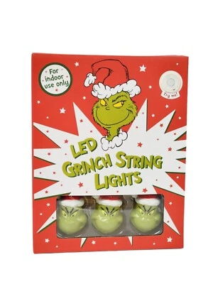 Luces de cuerda navideñas Grinch ligeras decoración navideña Foto 1 de 4