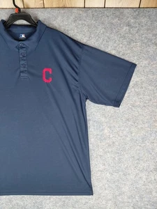 Cleveland Guardians MLB Poloshirt Herren Größe 2XLT BLAU 26x35 Polyester leicht - Bild 1 von 13