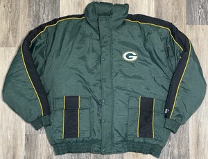 Vintage Green Bay Packers Jacke Herren 2XL Logo Athletic Puffer NFL Football - Bild 1 von 14