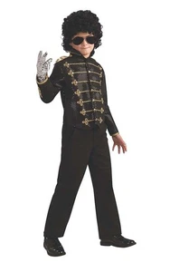 LICENSED BLACK MILITARY DELUXE CHILD MICHAEL JACKSON JACKET HALLOWEEN COSTUME - Bild 1 von 2