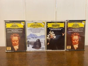 GIULINI - Beethoven Brahms Requiem Schubert - 4xDGG Classical Cassette Tapes Lot - Picture 1 of 3