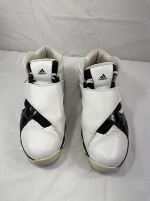 Vintage Adidas Adidas Men Adiprene 2006 Basketball Shoes SIZE 7.5 Black White - Image 1 of 4