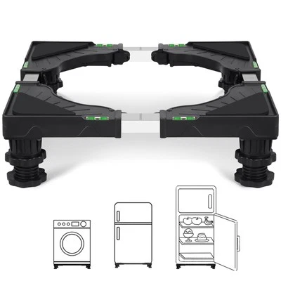 Base per Lavatrice con 4 Piedini Supporto per Lavatrice Regolabile in Altezza da - Immagine 1 di 4