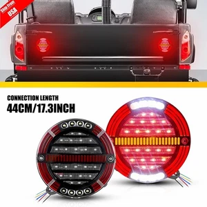 5.5" Round Red/Amber LED Truck Trailer Bus Brake Stop Turn Signal Tail Light US - Picture 1 of 12