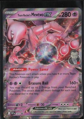 Team Rocket's Mewtwo ex Promo SV: Scarlet & Violet Promo Cards 205 NM - Image 1 of 2