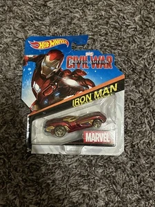 Coche fundido a presión Iron Man Capitán América Guerra Civil Hot Wheels - Imagen 1 de 2
