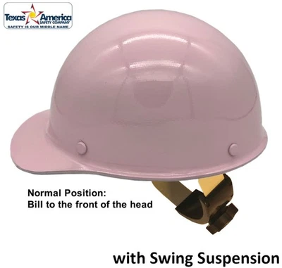 MSA Skullgard Cap Style with Swing Suspension - Custom Light Pink - Image 1 of 4