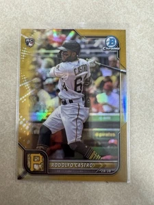 RODOLFO CASTRO 2022 BOWMAN CHROME #20 Gold /50  PIRATES - Picture 1 of 2