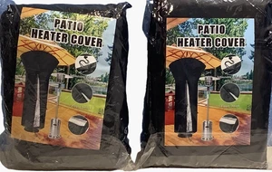 2 Patio Heater Cover Outdoor Gas Covers Heavy Duty Waterproof Black 87 H x 33 D - Picture 1 of 6