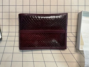 Burgundy Python Wallet - Picture 1 of 6