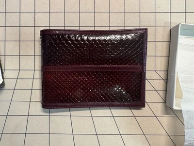 Burgundy Python Wallet - Image 1 of 4