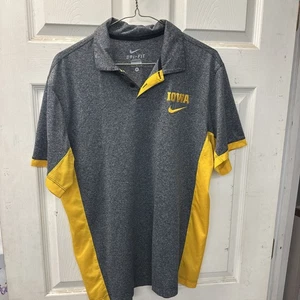 Iowa Nike Dri Fit Collared Short Sleeve Shirt. Size Medium - Picture 1 of 7