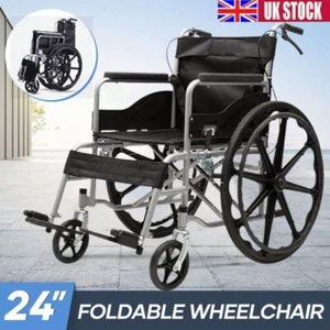 Aluminium Wheelchair Lightweight Self Propelled Mag Wheels Folding Brake Armrest - Picture 1 of 18