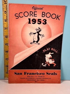 1953 San Francisco Seals Baseball Program v San Diego Padres Lefty O'Doul #B - Image 1 of 3