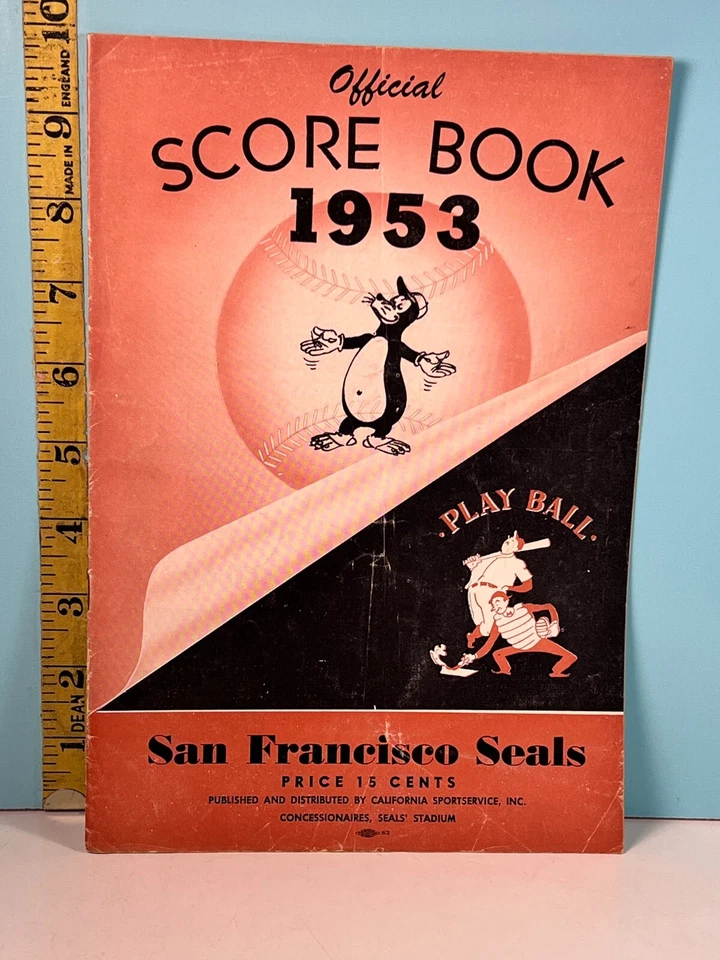 1953 San Francisco Seals Baseball Program v San Diego Padres Lefty O'Doul #B - Image 1 of 3