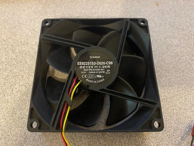 OEM Dell Sunon DC 12V 3 Pin Fan 92 x 25 X755M EE92251S3-D020-C99 - Image 1 of 3