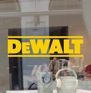 DeWalt Tools Decal troquelado Vinilo Car Truck Window Tool Box Laptop Sponsor Model - Imagen 1 de 7