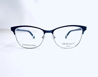 Novos óculos Gant azul e prata metal Wayfarer Club Master GA4105 091 53 15 140 - Imagem 1 de 4