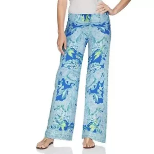 Neu mit Etikett Lilly Pulitzer Ball Harbour Palazzo Hose Meersirenen blau stromfrei • GROSS - Bild 1 von 2