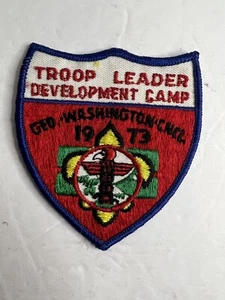 Vintage BSA Patch - Troop Leader Development Camp 1973 Geo Washington Council - Bild 1 von 5