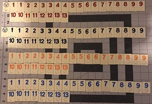 Rummikub Tiles - Smooth Back - Replacement Game Pieces 106 tile set - Picture 1 of 1