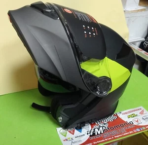 CASCO MODULARE APRIBILE VISIERA INTERNA DELTA FLUO YELLOW BLACK TITANIUM MATT L - Imagen 1 de 13