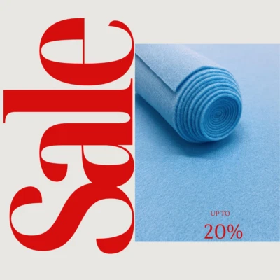 LT BLUE - Craft Felt By Yard 72" Wide Acrylic Felt - Soft and Durable - Image 1 of 2