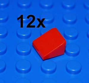 LEGO PARTS - 12X RED SLOPE 1X1 X2/3 STUDS/ROOF BUILDING PCS/CHEESE WEDE 54200 - Picture 1 of 1