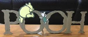 Winnie The Pooh and Piglet Metal Sign Decoration Disney Child Bedroom Home Decor - Picture 1 of 5