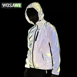 WOSAWE Radsport Jacke Fahrrad Regenmantel winddicht Laufen reflektierende Coat - Bild 1 von 19