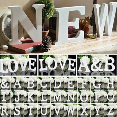 Classic 26 Lettere Decorazione In Legno Pain White Party Garden Decoration 8 ☆ - Immagine 1 di 4