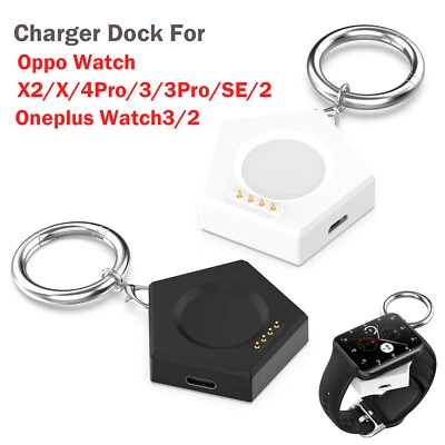 Magnetic Charger Charging Base with Keyring Micro-USB/Type-C port For Oppo Watch - Image 1 of 4