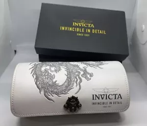 Invicta Embroidered Dragon 3-Slot Roll Dive Case Mens Watch Box - Picture 1 of 5