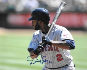 * DENARD SPAN * signed 8x10 photo * MINNESOTA TWINS * COA * 2 - Picture 1 of 2