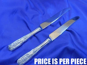 WESTMORLAND MILBURN ROSE STERLING SILVER PLACE KNIFE NEW FRENCH BLADE - VG - Picture 1 of 9