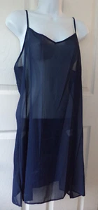 Brooks Brother Blue Sheer Pajama Babydoll Chemise Women's Size 8 - Picture 1 of 5