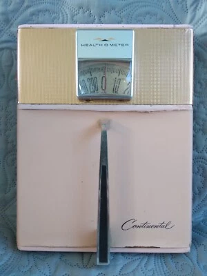 Vintage 1950s Health-O-Meter Continental Pink Bathroom Scale MidCentury MCM - Image 1 of 4
