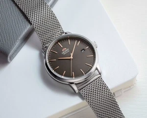 Orient Maestro Automatik Uhr braunes Zifferblatt Basic Date AC0E05N Made in Japan - Bild 1 von 4