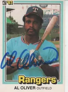 AL OLIVER FIRMADO 1981 DONRUSS #387 - TEXAS RANGERS - Imagen 1 de 1
