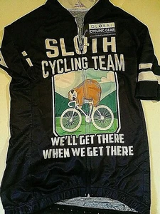 Sloth Cycling Team Novelty Cycling Jersey Large Purple NEW Tags Bike short tour - Picture 1 of 12