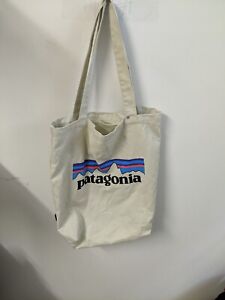 Patagonia Tote Bag Unisex Medium Sized Bag Beige Casual Summer Carry Satchel