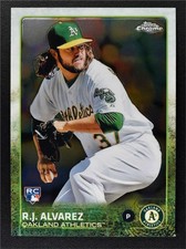 2015 Topps Chrome #120 R.J. Alvarez RC - NM-MT